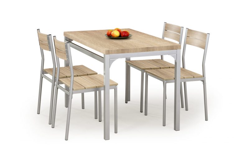 malcolm zestaw stół 4 krzesła sonoma zhs-007