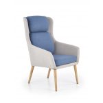 PURIO FOTEL WYPOCZYNKOWY JASNY POPIEL / NIEBIESKI mhw-121