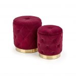 POLLY ZESTAW 2 PUF, BORDOWY mhw-115