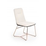 K390 KRZESŁO KREMOWY / CIEMNY POPIEL / ZŁOTY khm-096