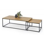 ŁHA-004 Zestaw 2 ław dąb złoty / czarny