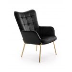 CASTEL 2 FOTEL WYPOCZYNKOWY ZŁOTY / CZARNY mhw-041