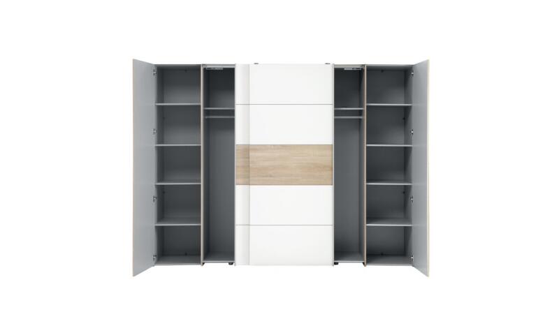 NAFS-01 NATALIA szafa ubraniowa dąb sonoma / biały - obrazek 3