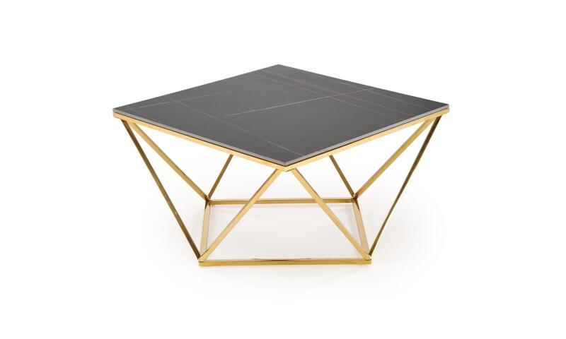 MHW-104 ława stelaż - złoty, blat - czarny marmur - obrazek 3