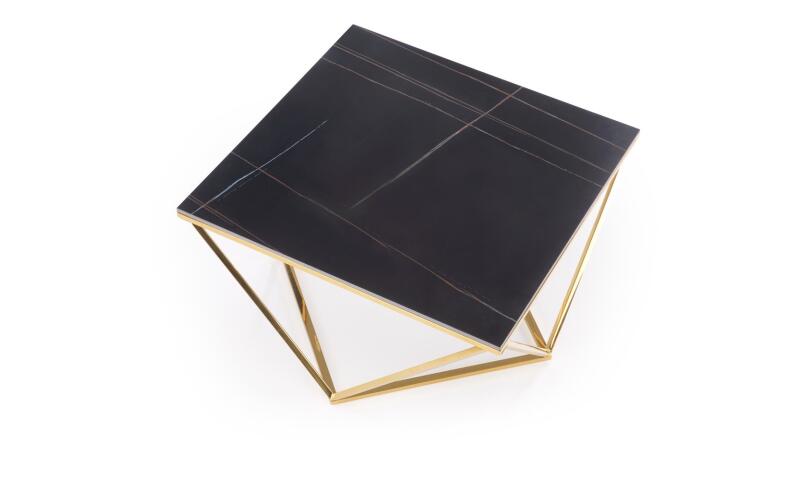 MHW-104 ława stelaż - złoty, blat - czarny marmur - obrazek 4