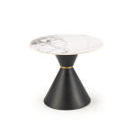 goretti-s ława biały marmur / czarny mhw-124