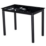 DT1-310 Stół szklany czarny sfł-003