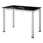 DT1-310 Stół szklany czarny biały sfł-003