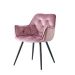 HF-058 Krzesło velvet (różowe) kfo-015