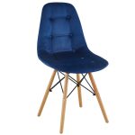 PC-106 Krzesło velvet (niebieski) kfo-035