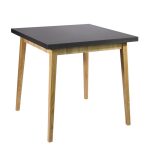 PORTO Stół (antracyt:dąb) 80x80