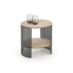 trafica ława naturalny blat czarny stelaż