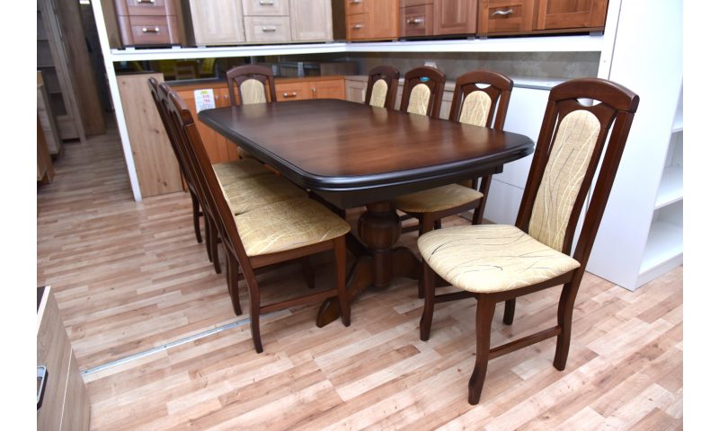 Zestaw stół WIKTORIA + 8 krzeseł ŁUK