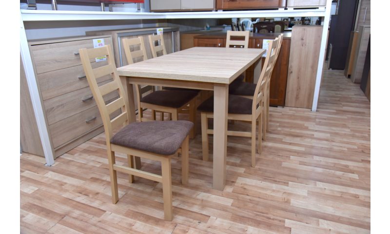 Zestaw stół 150 + 6 krzeseł ALEX