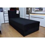 czarne łoże młodzieżowe tapicerowane gold