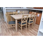Zestaw stołowy Stół 150 + 6 krzeseł KRZYŻAK