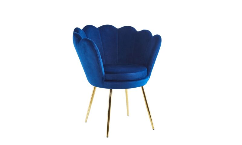 FR1-FX Fotel velvet (niebieski) /nogi srebrne/ ffl-003