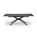 vitorino stół rozkładany, blat - czarny marmur, nogi - czarny łha-076