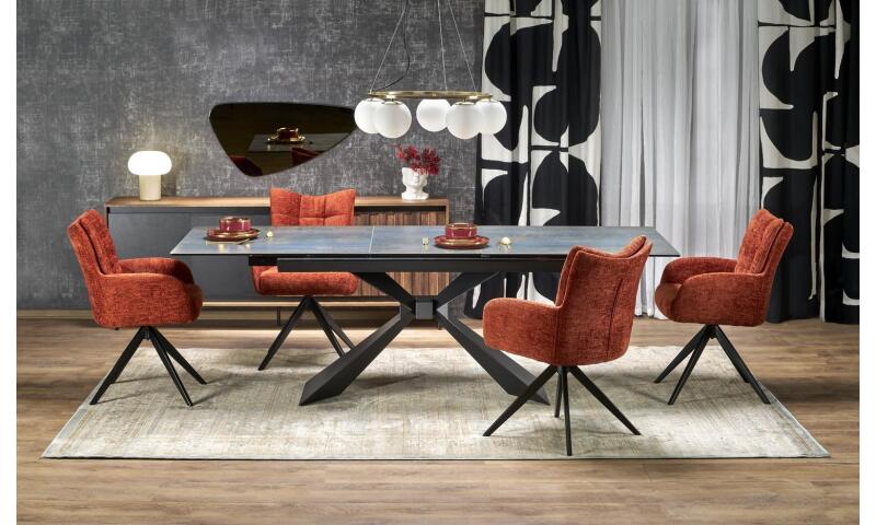 ŁHA-038 stół rozkładany czarny / niebieski - obrazek 3