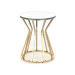 ława - stolik z lustrem na złotych nogach