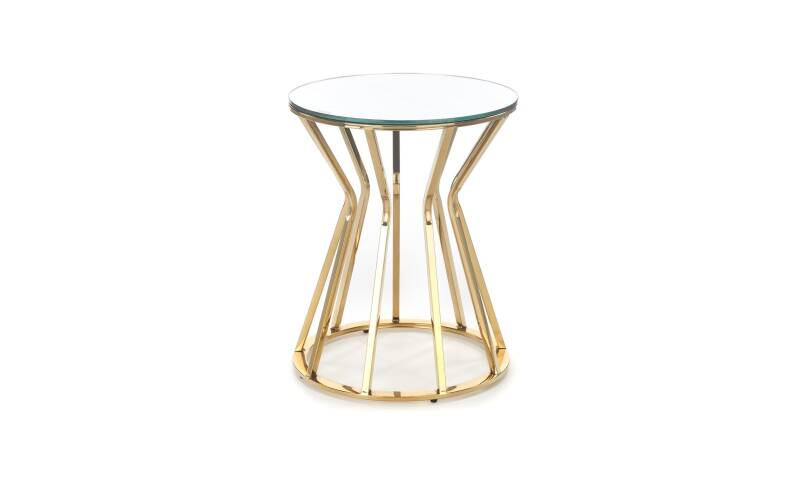 ława - stolik z lustrem na złotych nogach