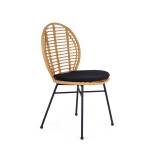 K472 KRZESŁO NATURALNY/CZARNY khm-156