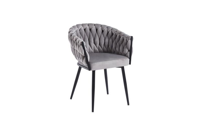 K7-FX Krzesło velvet (szare) kfo-027