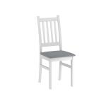 CARLO DUE Krzesło białe siedzisko szare Aston Pik. 16