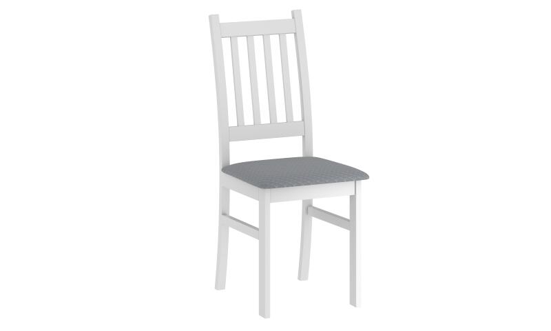 CARLO DUE Krzesło białe siedzisko szare Aston Pik. 16