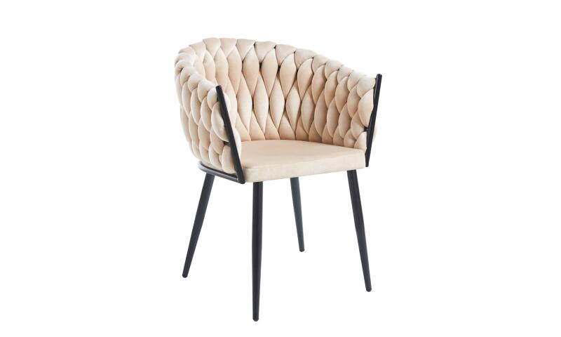 K7-FX Krzesło velvet (beżowe) kfo-027