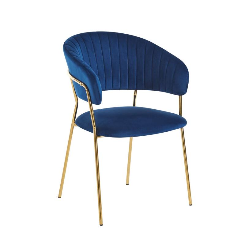 K4-FX Krzesło velvet (niebieskie) kfo-024