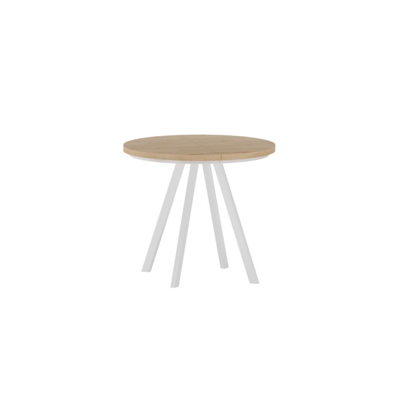 ST17-FX Stół rozkładany (dąb artisan/biały) 90(180)x90 sfł-032