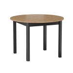 ST5-FX Stół rozkładany (dąb złoty craft/czarny) 102(144)x102 sfł-023