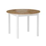 ST5-FX Stół rozkładany (dąb wotan/biały) 102(144)x102 sfł-023