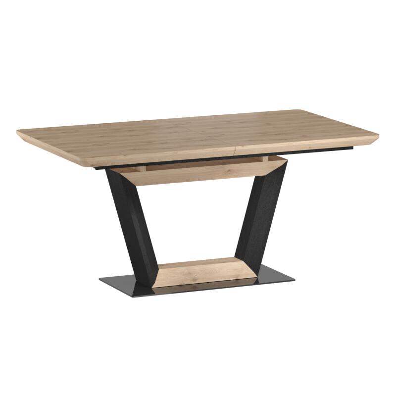 ST10-FX Stół rozkładany (dąb naturalny/czarny) 160(220)x90 sfł-028