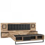 Opis Wygodny stelaż łóżka z tapicerowanym wezgłowiem, szafkami nocnymi i podkreślonymi dodatkami doda uroku i szyku Twojej sypialni. Jest idealny dla tych z nas, którzy chcą zrelaksować się z książką pod koniec męczącego dnia. Stelaż łóżka (wymagany stelaż z listew) i materac można zakupić osobno, aby klienci mogli wybrać jego sztywność i sprężystość. Wysokiej jakości płyta wiórowa Niesamowity design łóżka ze stolikami nocnymi i tapicerowanym zagłówkiem Oświetlenie łóżka w standardzie - światło neutralne Maksymalne obciążenie łóżka do 250 kg Maksymalne obciążenie blatu do 5 kg Maksymalne obciążenie szuflad do 3 kg Szuflady osadzone na metalowych prowadnicach zapewniają swobodne i długotrwałe użytkowanie Uchwyty z tworzywa w kolorze czarny mat Posiada obrzeże ABS odporne na uszkodzenia Wymagany rozmiar materaca 180 x 200 cm Cechy produktu Informacje logistyczne Instrukcje montażu Stelaż łóżka z szafkami nocnymi JKBL1181B-C795 jafs-08