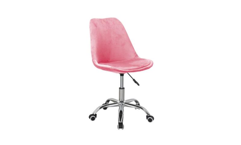 QZY-402CV Krzesło obrotowe velvet (różowe) ffb-036