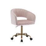 FB7-FX Fotel obrotowy velvet (różowy) ffb-019