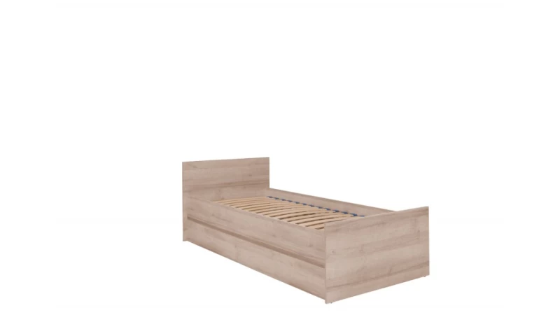 C15 - ŁÓŻKO Z RAMĄ DREWNIANĄ NA MATERAC 90cm cyxł-15 dąb sonoma