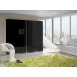 Szafa dwudrzwiowa LUX 1 lixs-01 czarny-połysk