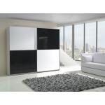 Szafa dwudrzwiowa LUX 1 lixs-01 czarny szachownica