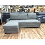 szary mały naroznik z poduszkami i z funkcją spania milton