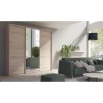 Szafa trzydrzwiowa GRANDE 277 1 front z lustrem grxs-09 sonoma