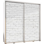 Szafa dwudrzwiowa z grafiką PENELOPA 205 poxs-15 biały mat biała