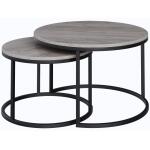 Zestaw kawowy dwóch stolików okrągłych łaxł-26 grafit