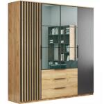 SOMBRERO 200 Szafa przesuwna craft złoty/czarny