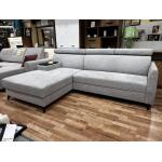 szary narożnik z zagłówkami rozkładany