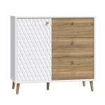 Komoda 100 cm z ryflowanym frontem AKSANA amfk-02