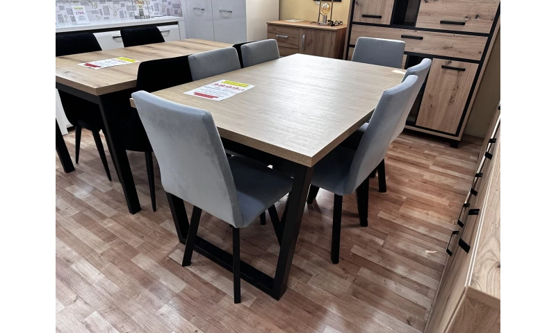 STÓŁ LOFT VZ 140 + 6 KRZESEŁ HIENA WYPRZEDAŻ