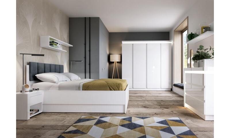 LYON BIAŁY TYP LYOZ04 ŁÓŻKO 160 Z PODNOSZONYM STELAŻEM - obrazek 3